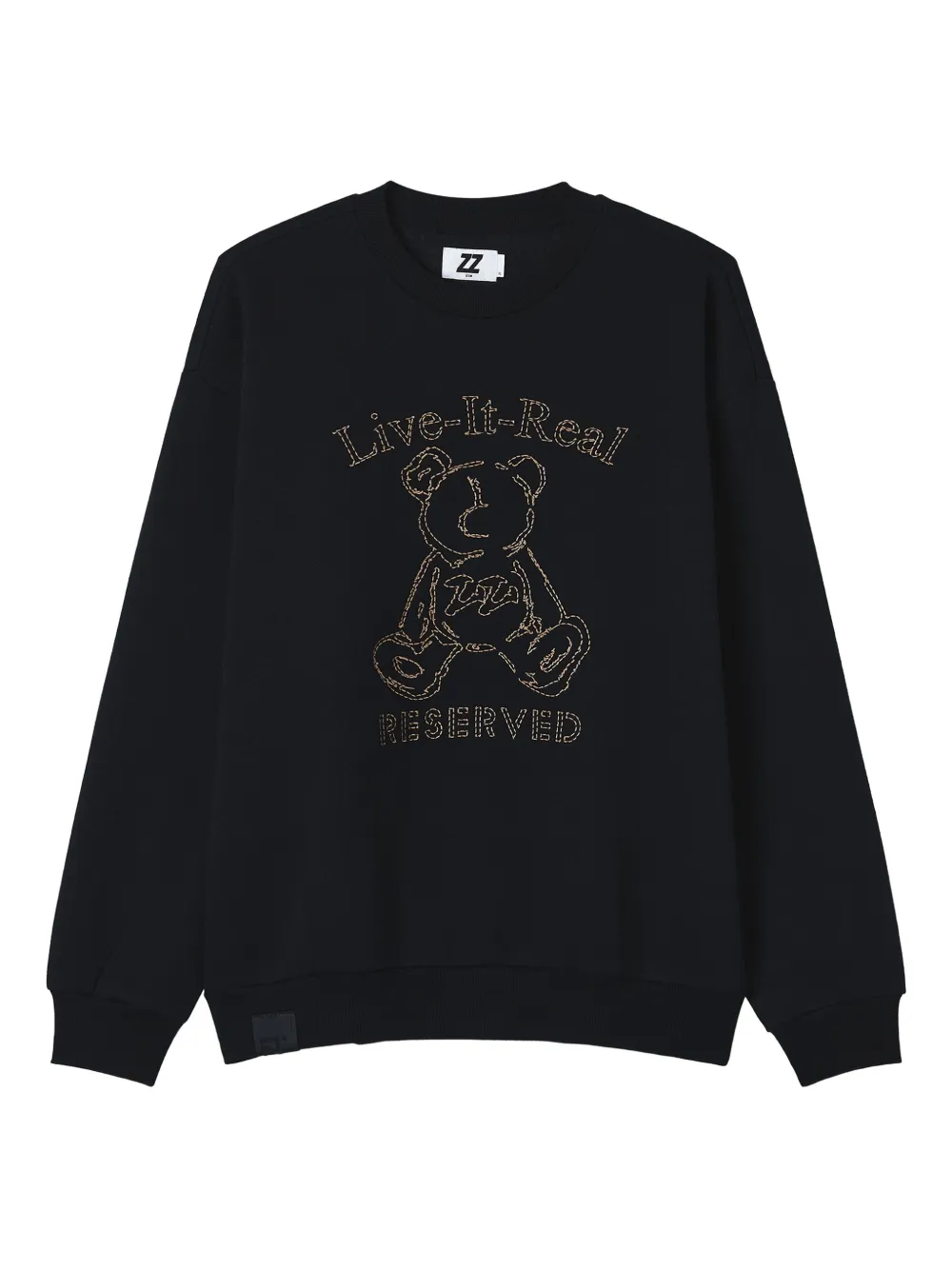 Izzue Teddy Bear-embroidered Sweatshirt In Black