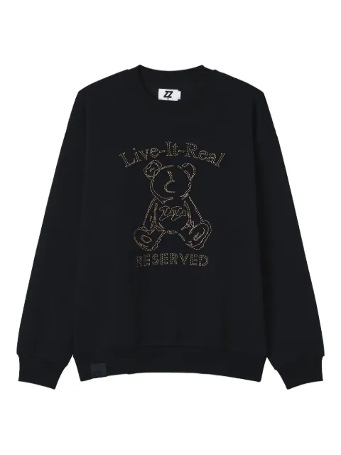 izzue teddy bear-embroidered sweatshirt