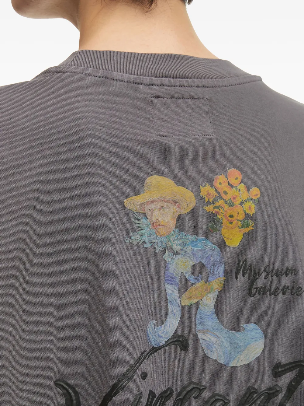 Musium Div. Vincent Van Gogh Graphic T-shirt In Gray