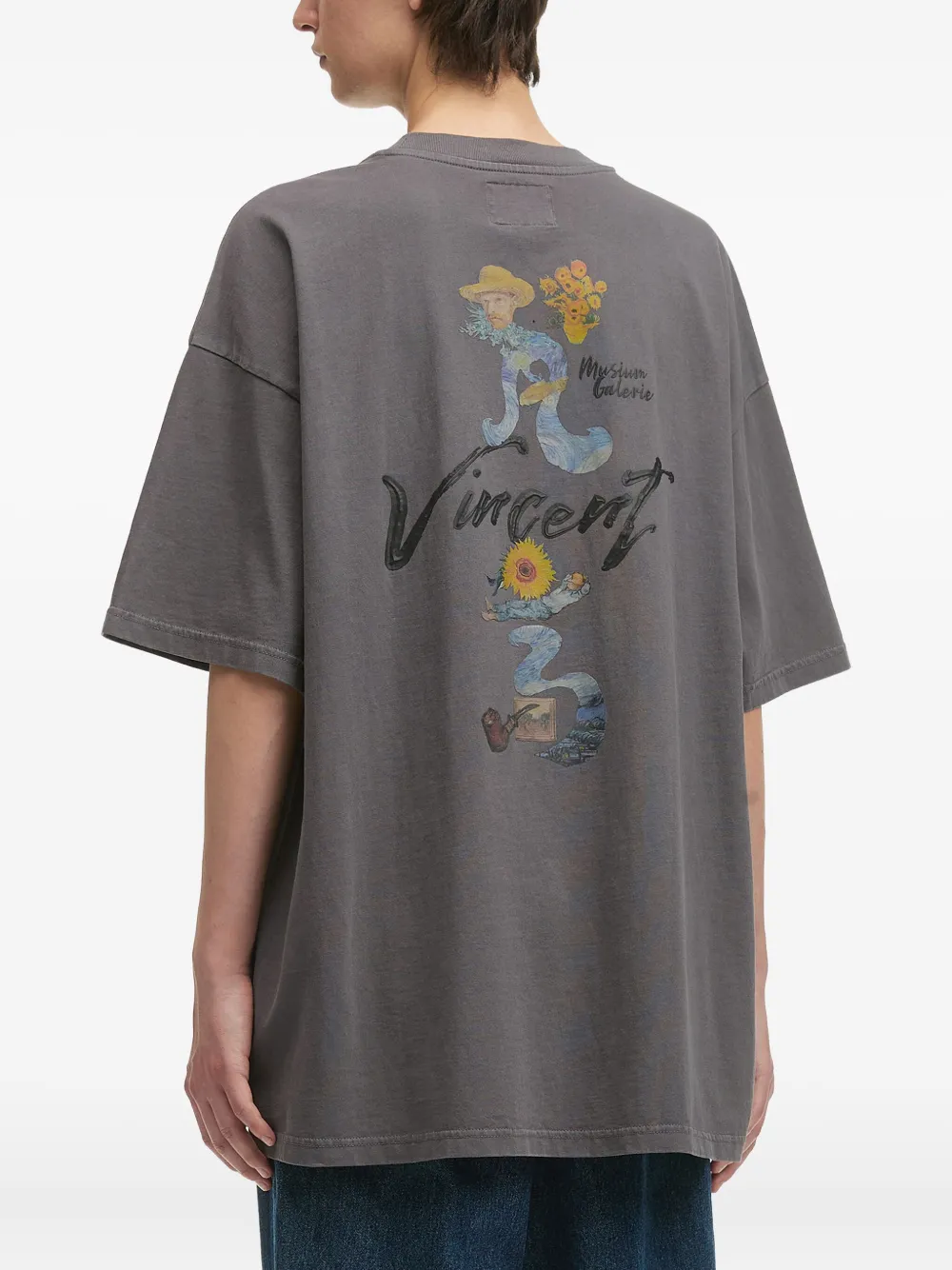 Musium Div. Vincent Van Gogh Graphic T-shirt In Gray