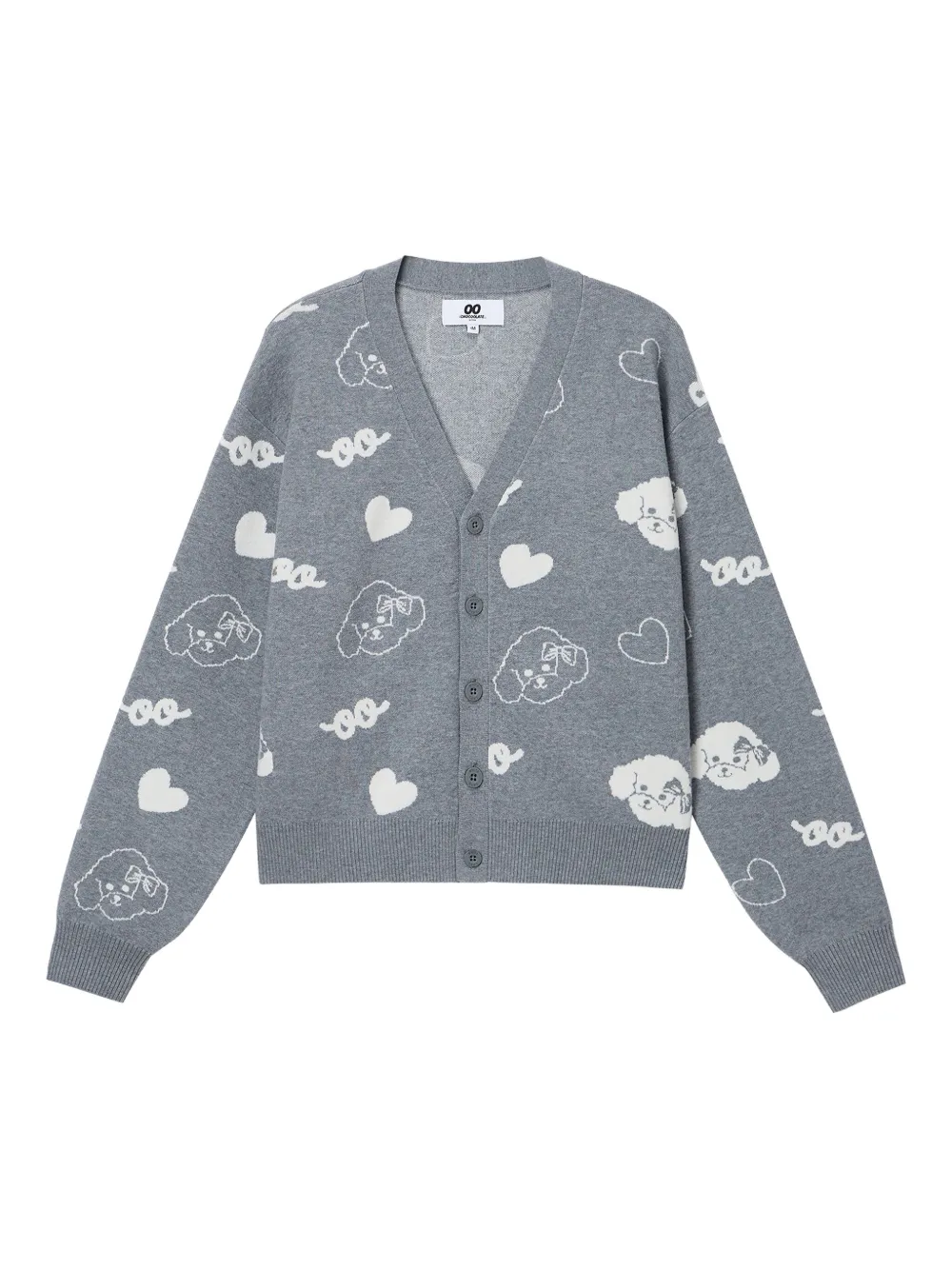 Chocoolate Button-up Cardigan In Gray