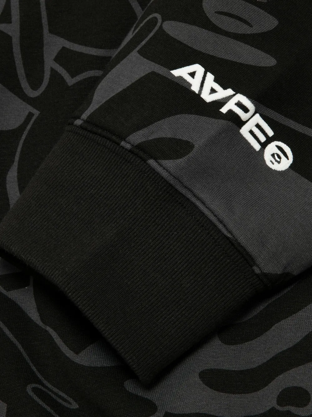Aape By A Bathing Ape Abstract-print Zip-up Hoodie In Black