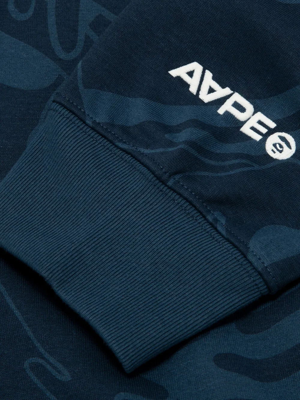 Aape By A Bathing Ape Abstract-print Zip-up Hoodie In Blue