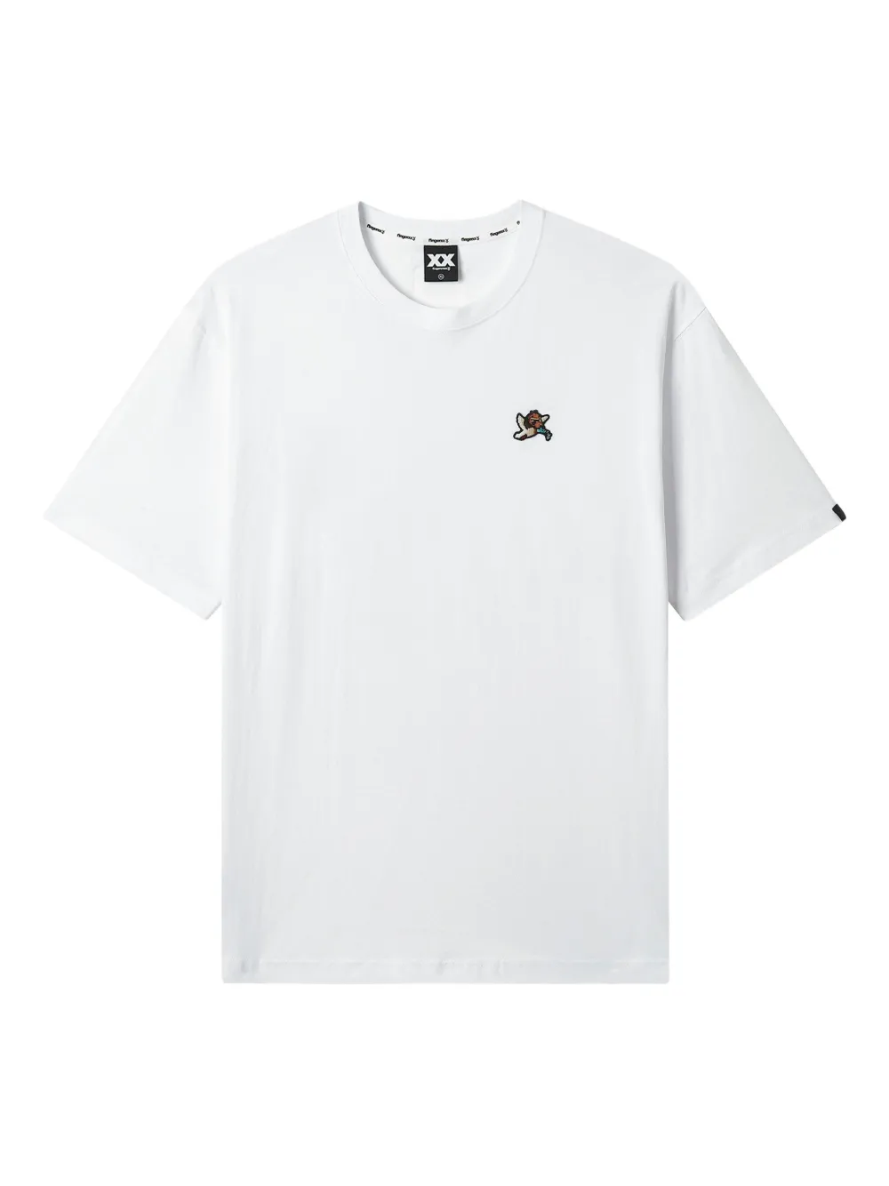 Fingercroxx Cherub-embroidered T-shirt In White