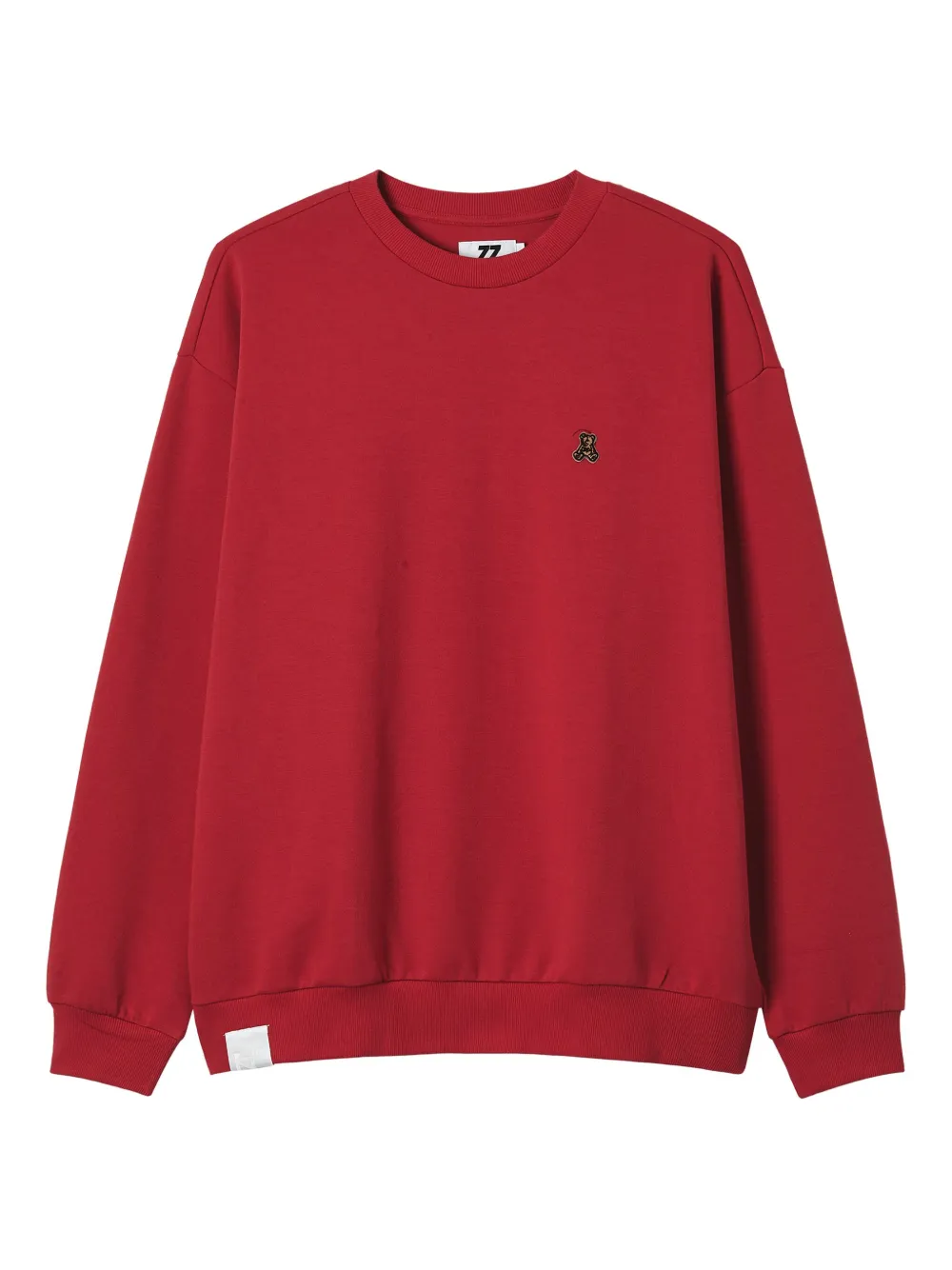 Izzue Embroidered-bear Crew-neck Sweatshirt In Red