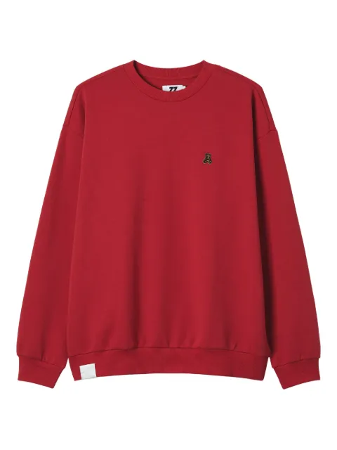 izzue Rundhals-Sweatshirt mit Bärenstickerei