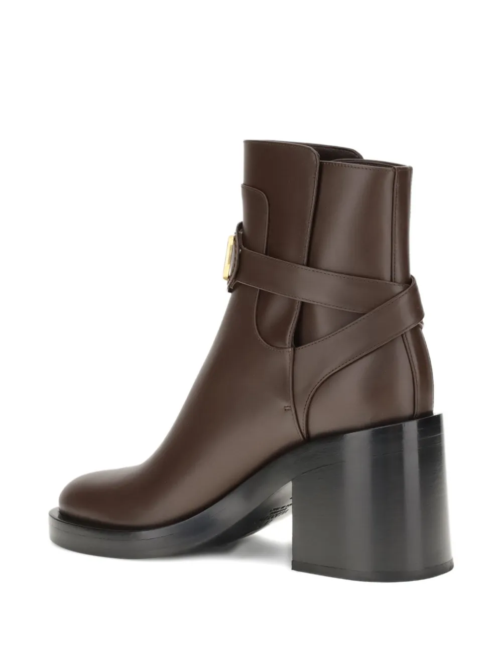 Valentino Garavani 90mm V-logo buckled ankle boots Bruin