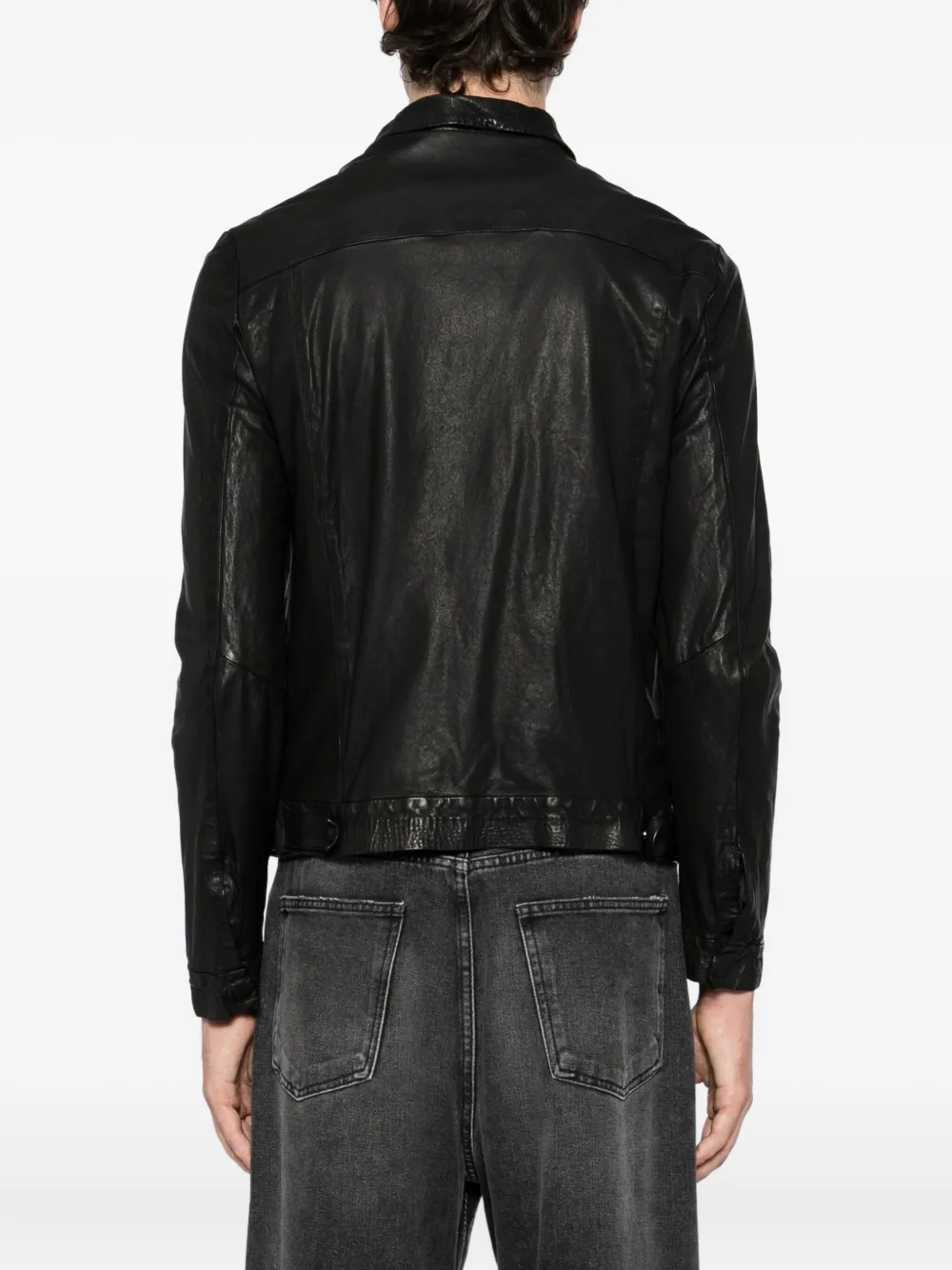 Giorgio Brato Leren jack Zwart