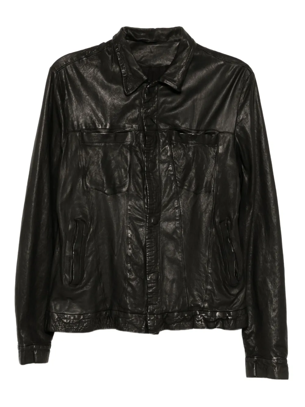 Giorgio Brato veste en cuir | noir | Image 1