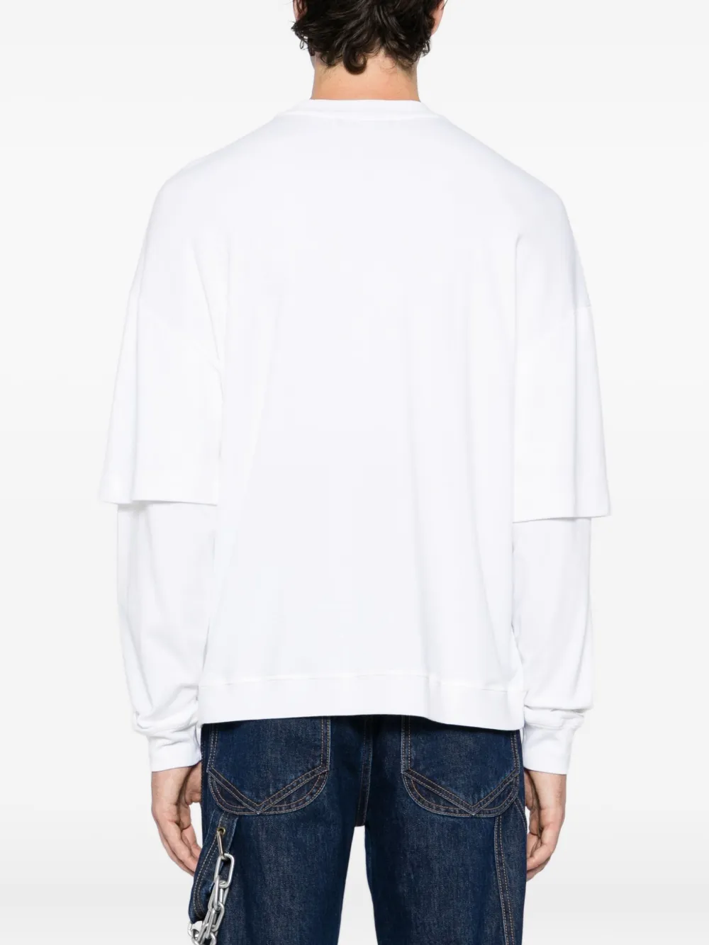 Darkpark Theo Double Sleeve T-shirt With In White