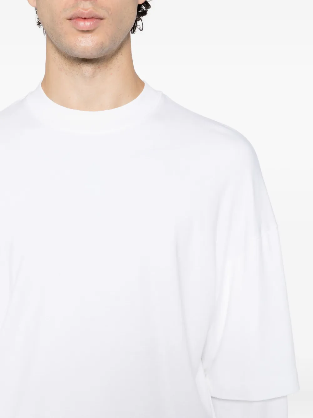 Darkpark Theo Double Sleeve T-shirt With In White