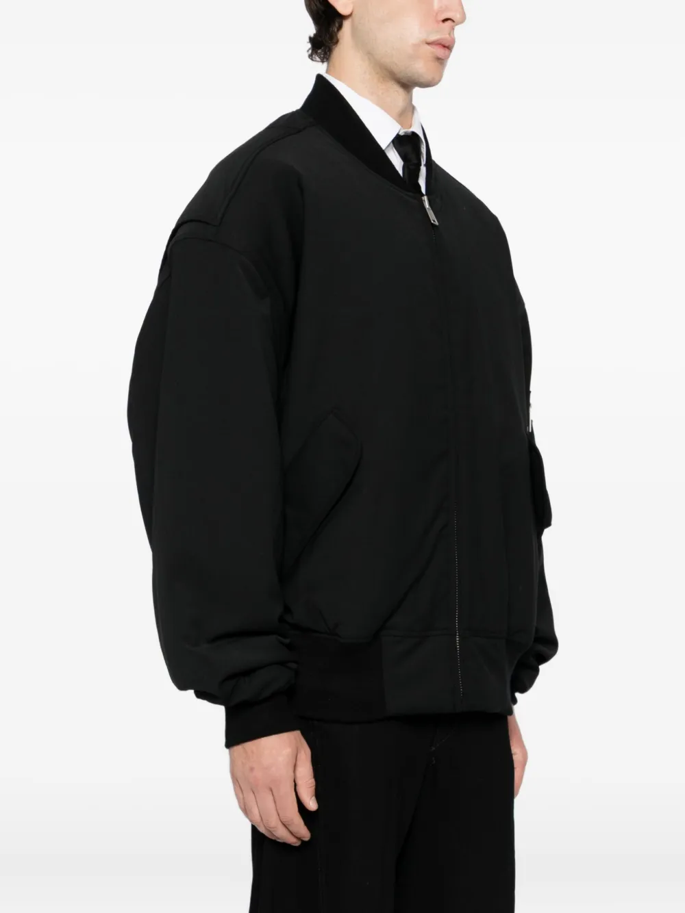 Entire Studios Broad Bomber Jacket In Black