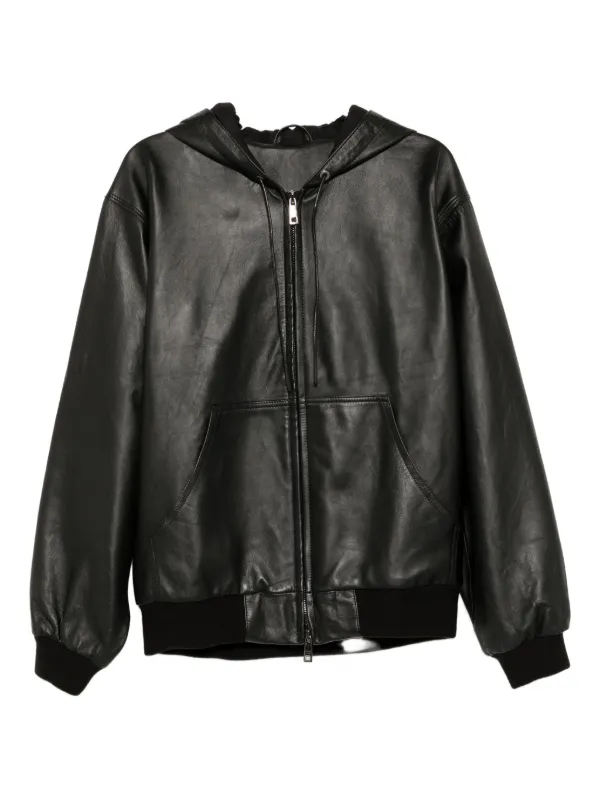ジャケット・アウター Giorgio Brato leather jacket archive Giorgio Brato Crinkled Leather Jacket | Black | FARFETCH