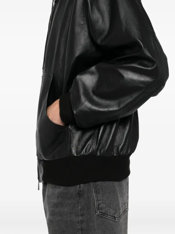 ジャケット・アウター Giorgio Brato leather jacket archive Giorgio Brato Crinkled Leather Jacket | Black | FARFETCH
