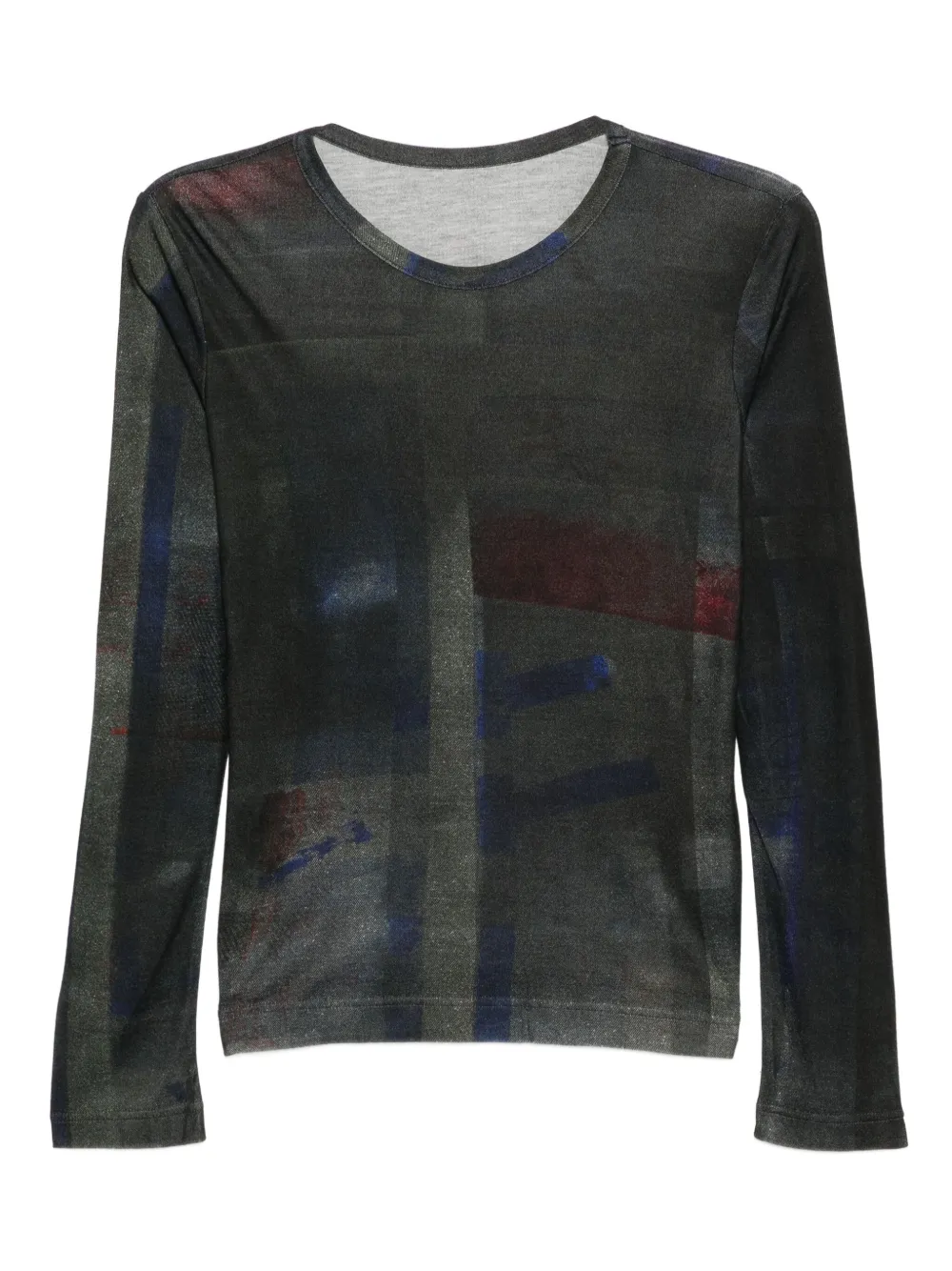 Y's Printed T-shirt In Black