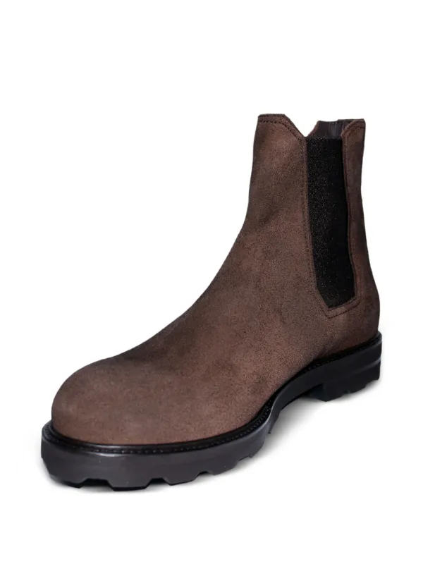 Brioni Suede Chelsea Boots | Brown | FARFETCH GE