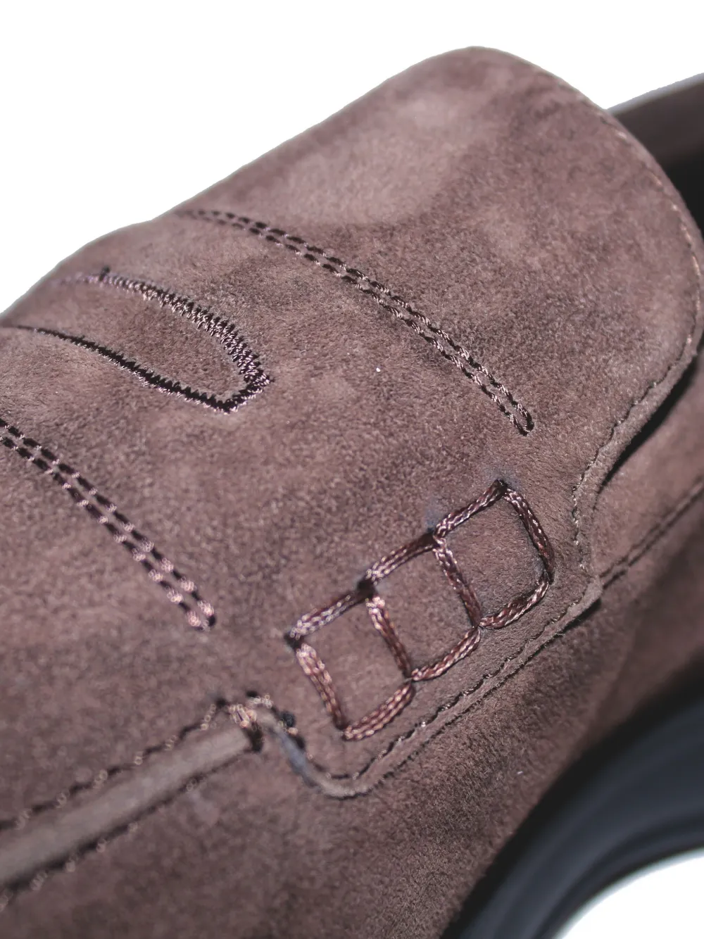 Brioni Suede Penny Loafers In Brown