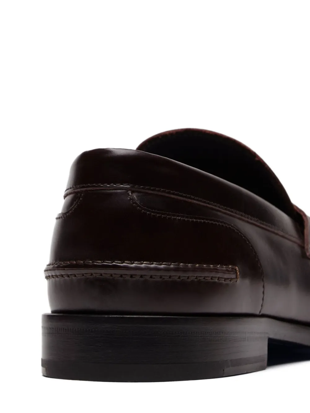 Brioni College leather penny loafers Brown