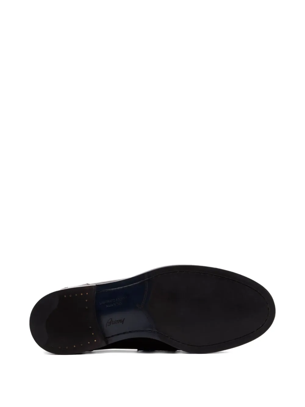 Brioni College leather penny loafers Brown