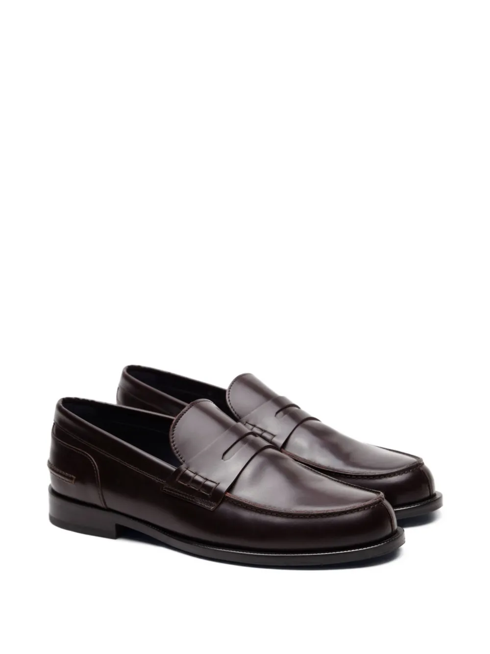 Brioni College leather penny loafers - Bruin