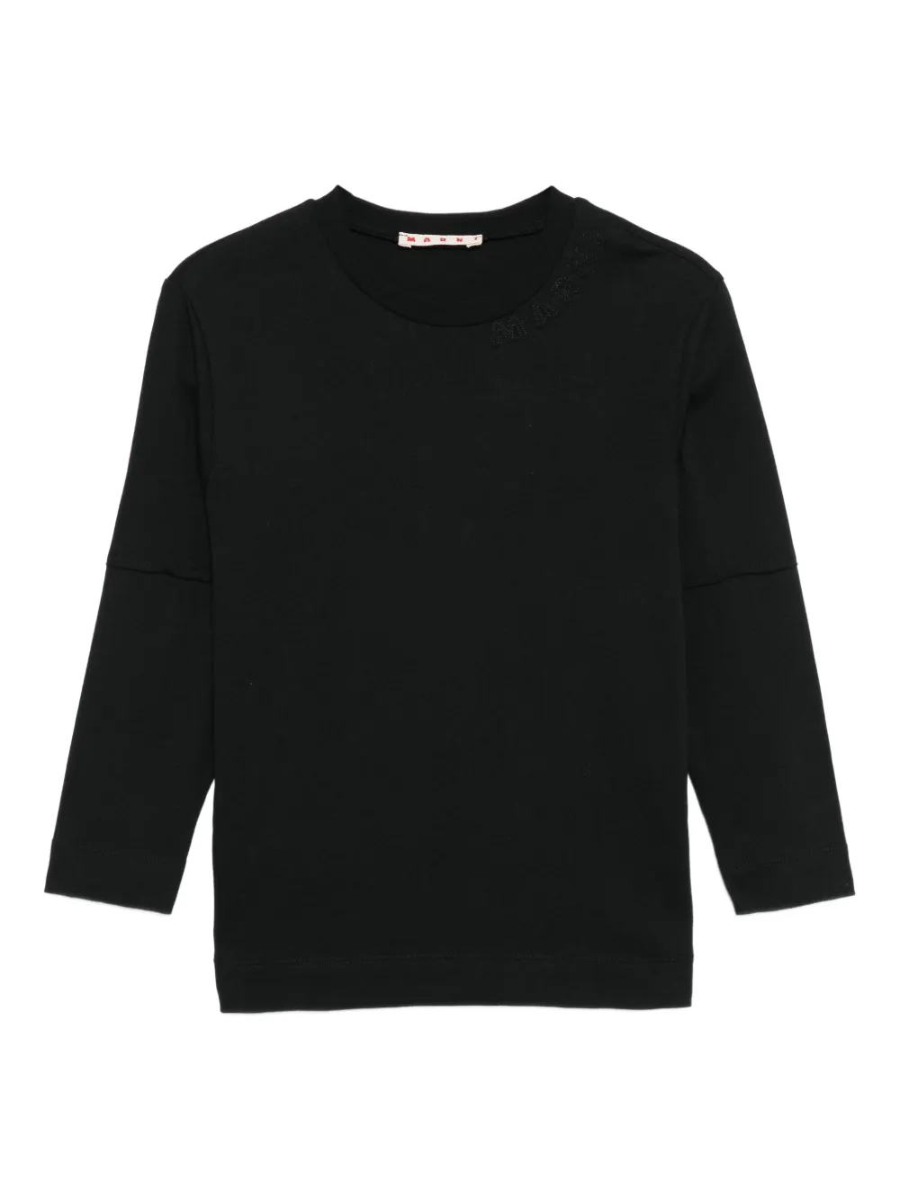 Marni Kids logo-embroidered T-shirt | Black | Image 1