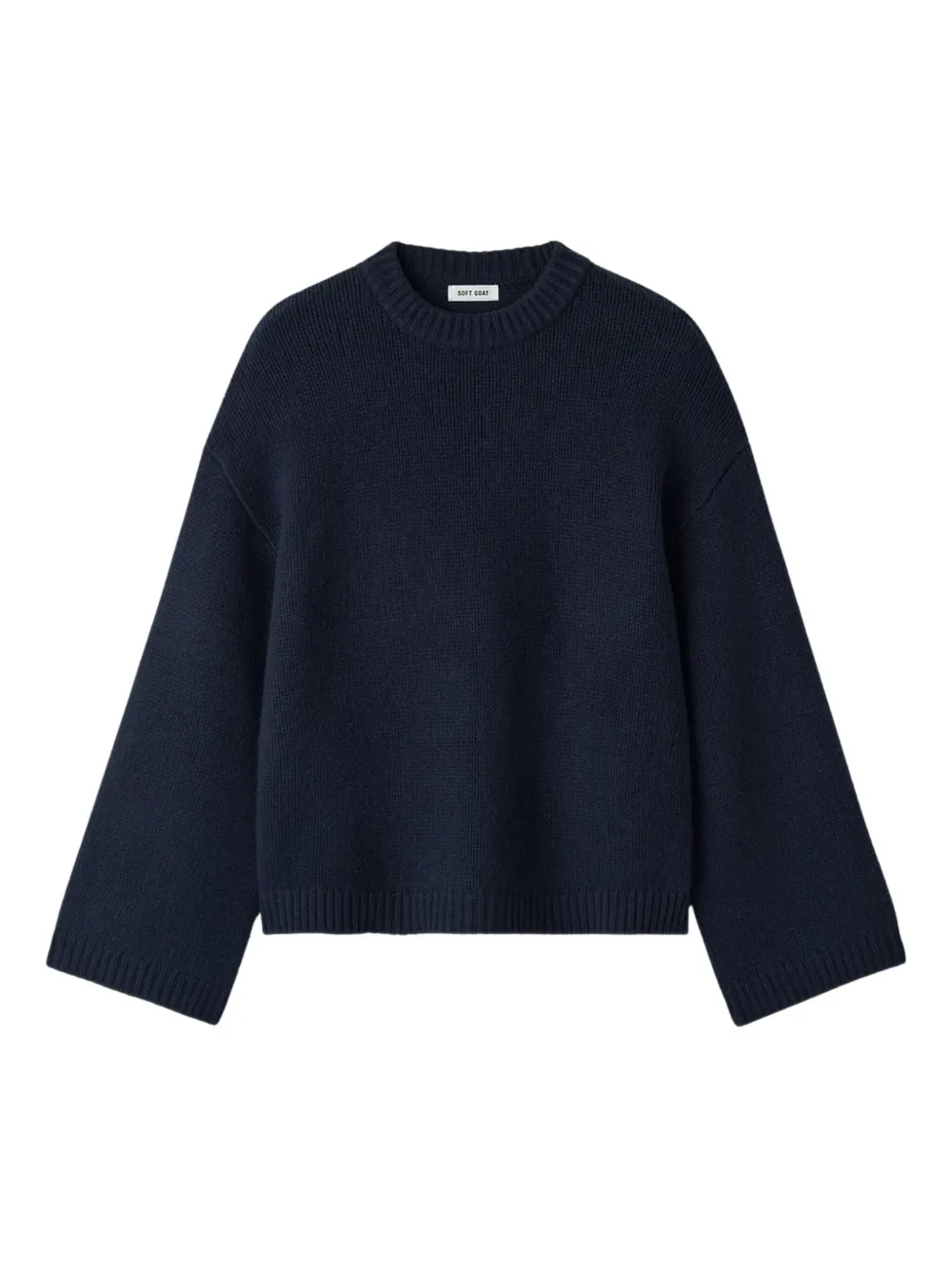 Soft Goat crew-neck sweater - ブルー