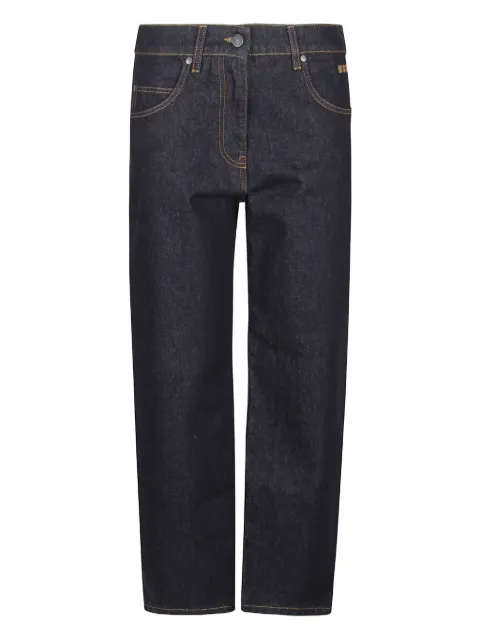MSGM logo-plaque straight-leg jeans