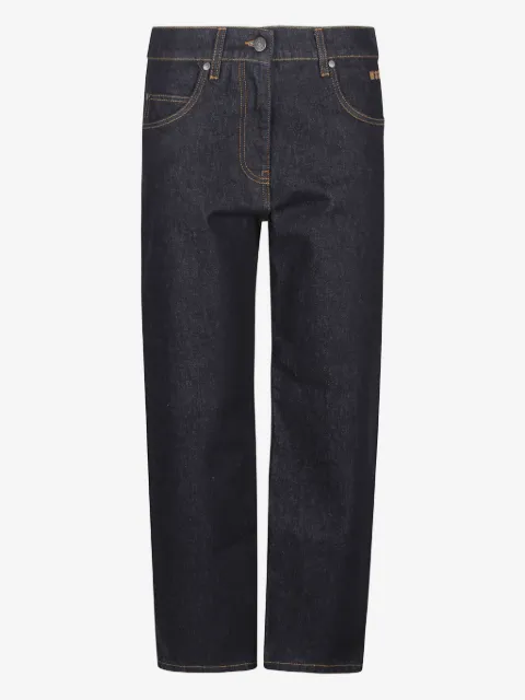 MSGM logo-plaque straight-leg jeans