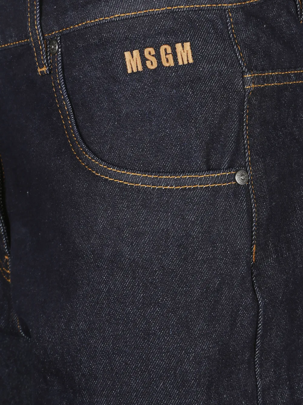 MSGM logo-plaque straight-leg jeans Blauw