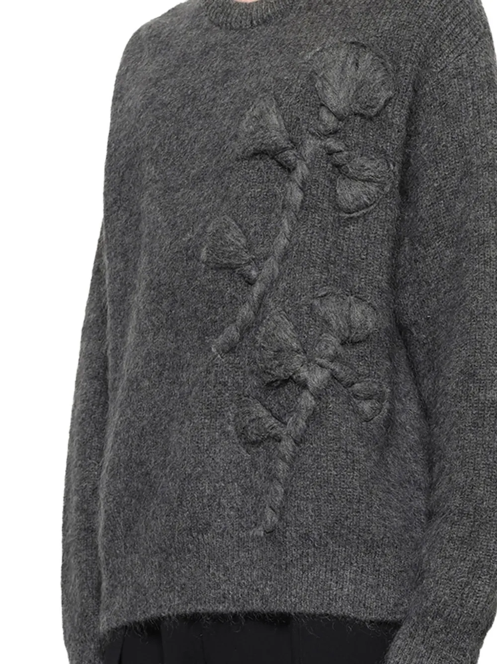 Cable-Embroidered Sweater