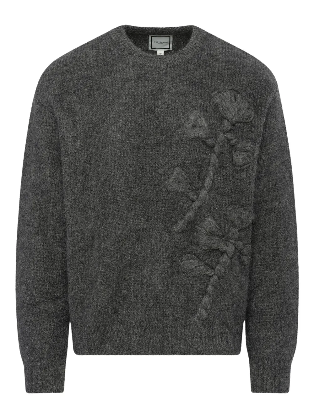 Wooyoungmi cable-embroidered sweater - Grigio
