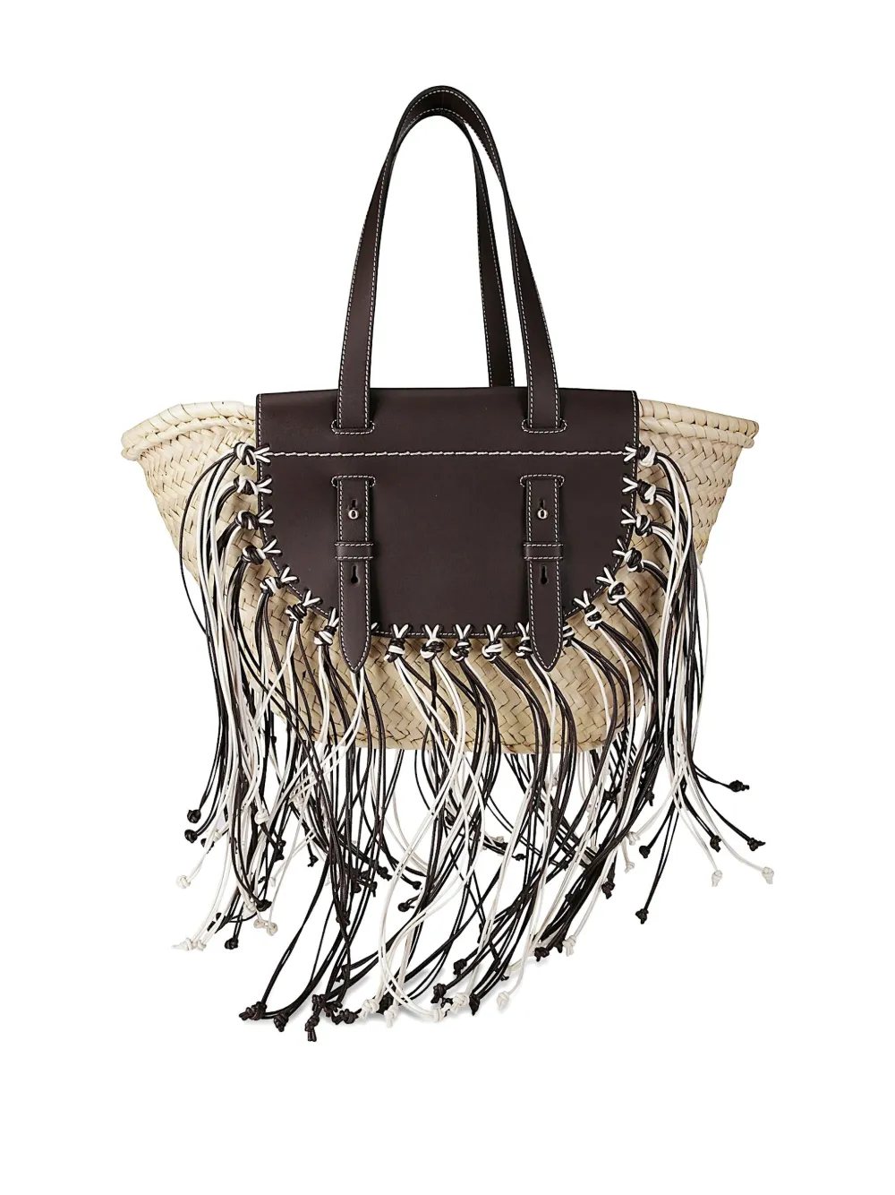 CUBA LAB Tropicana schoudertas met franje - Beige