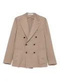 Tagliatore double-breasted patch-pocket jacket - Brown