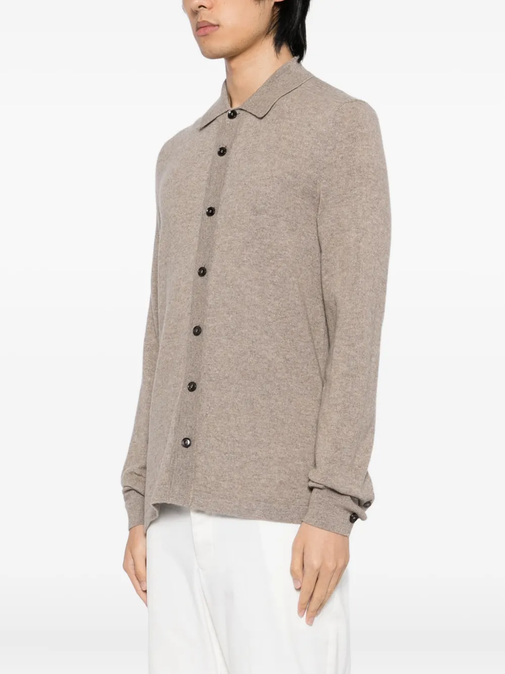 Brioni Cashmere Shirt In Neutral