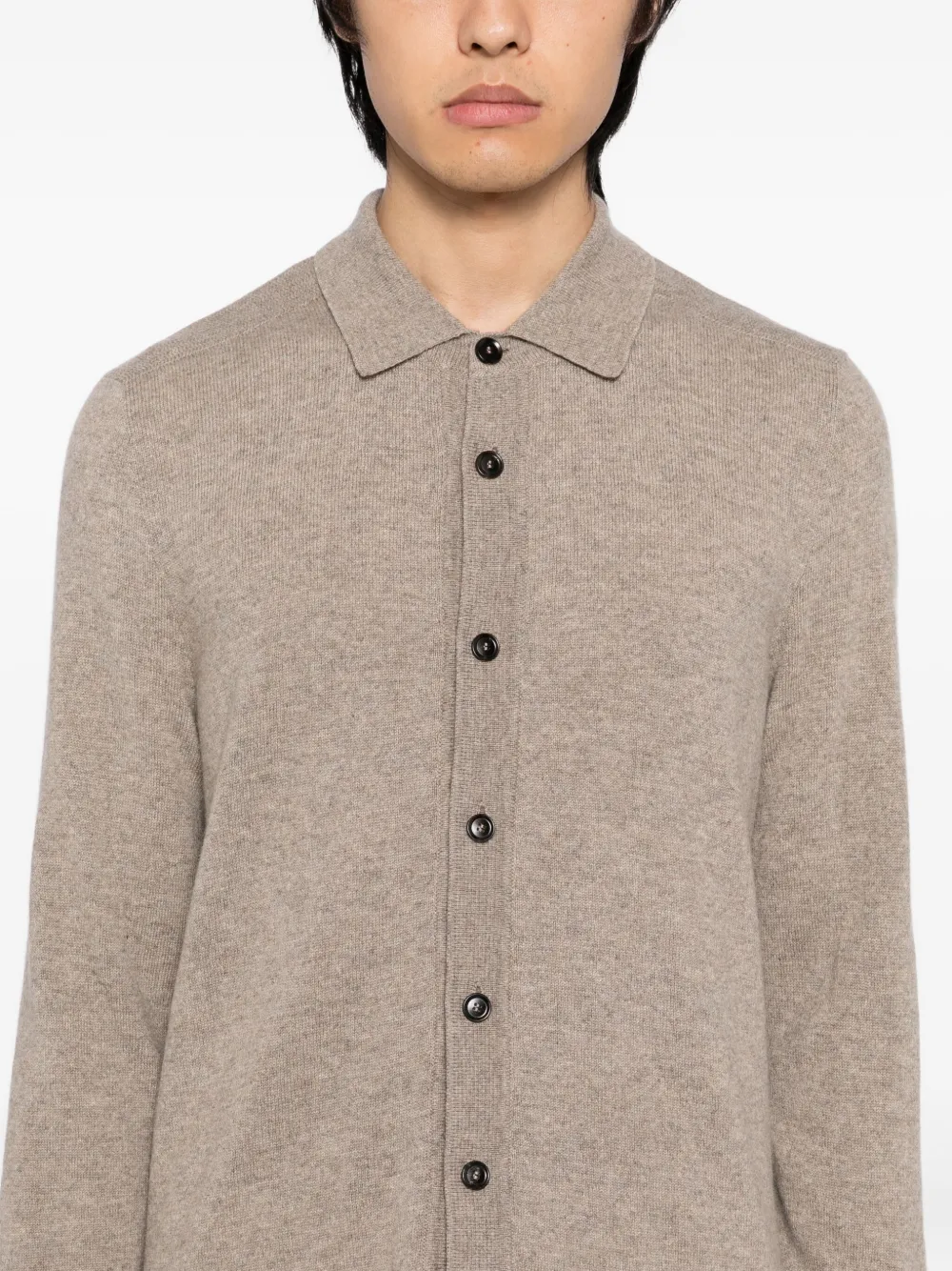 Brioni Cashmere Shirt In Neutral