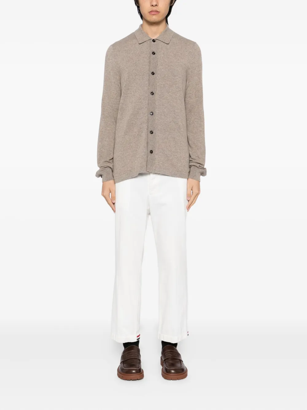 Brioni Kasjmier overhemd - Beige