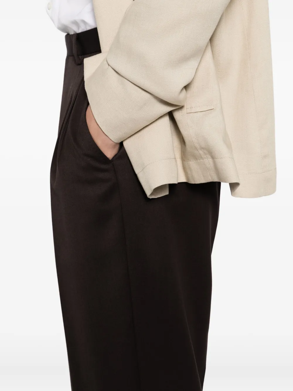 Brioni Wool Trousers In Brown