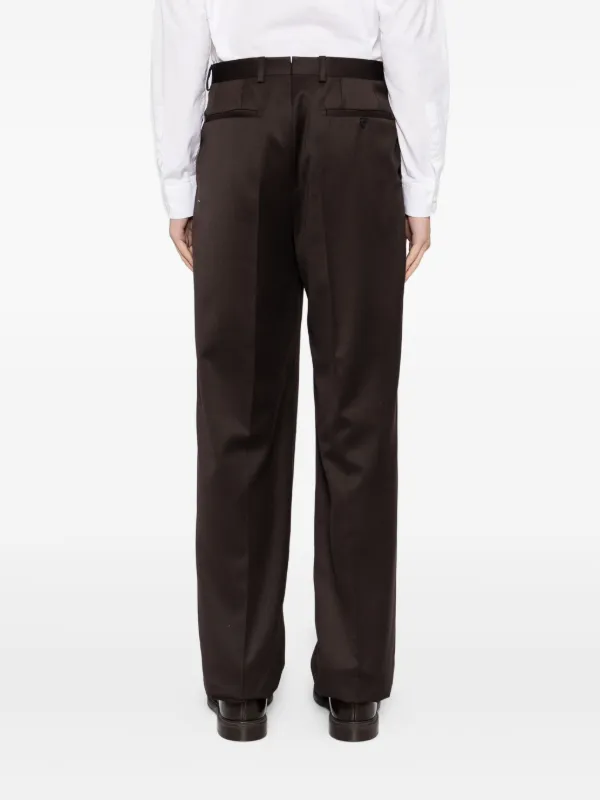 ブリオーニ（Brioni） ノープリーツウールスラックス 50 Brioni ウールパンツ | ブラウン | FARFETCH JP