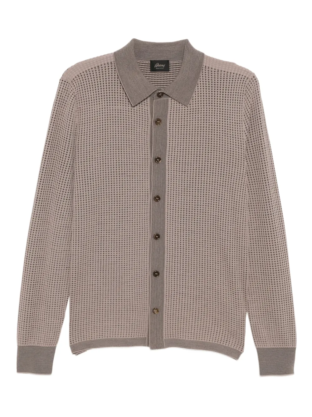 Brioni jacquard shirt | Brown | Image 1