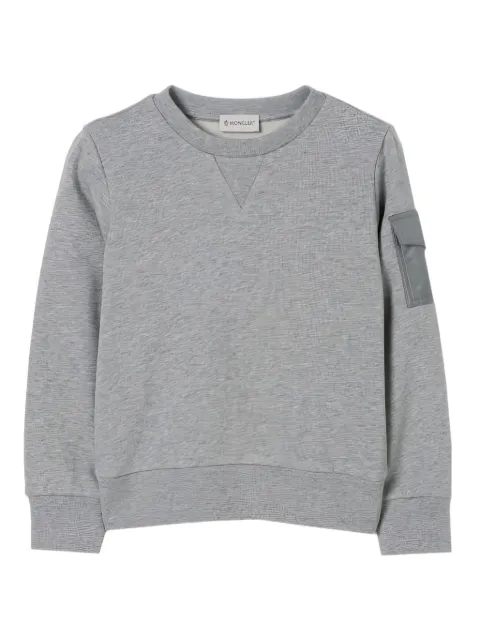 Moncler Enfant Moletom decote careca com patch