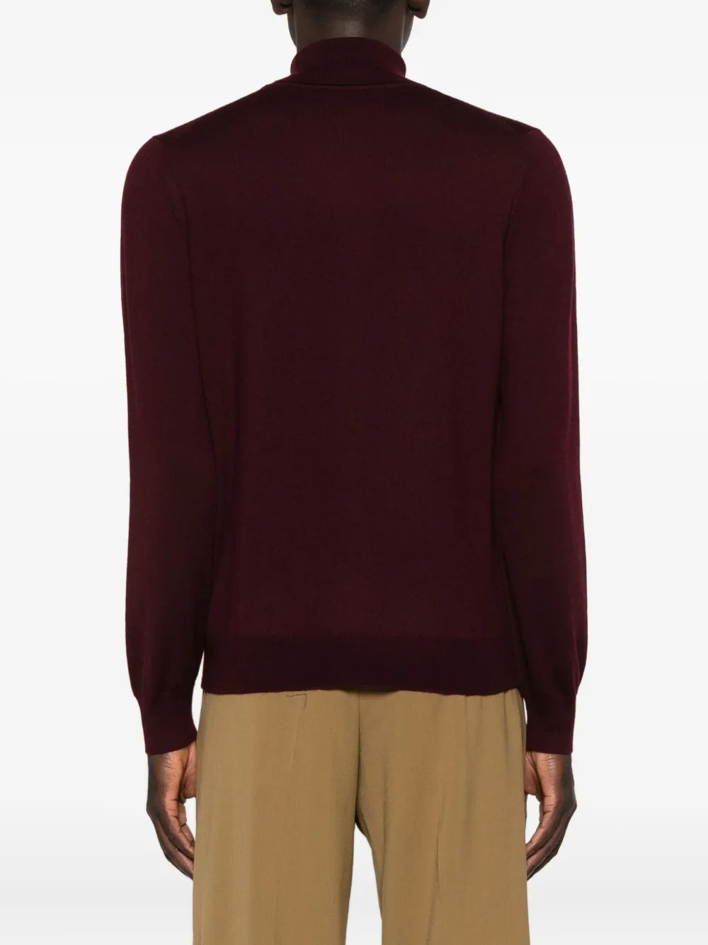 Tagliatore Turtleneck Wool Sweater In Brown
