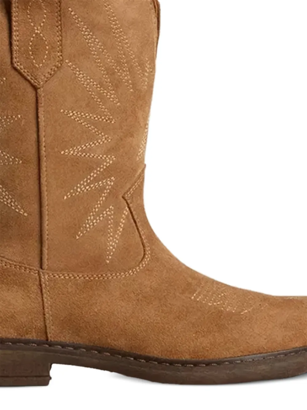 Golden Goose Kids Wish Young laarzen met stiksel Bruin