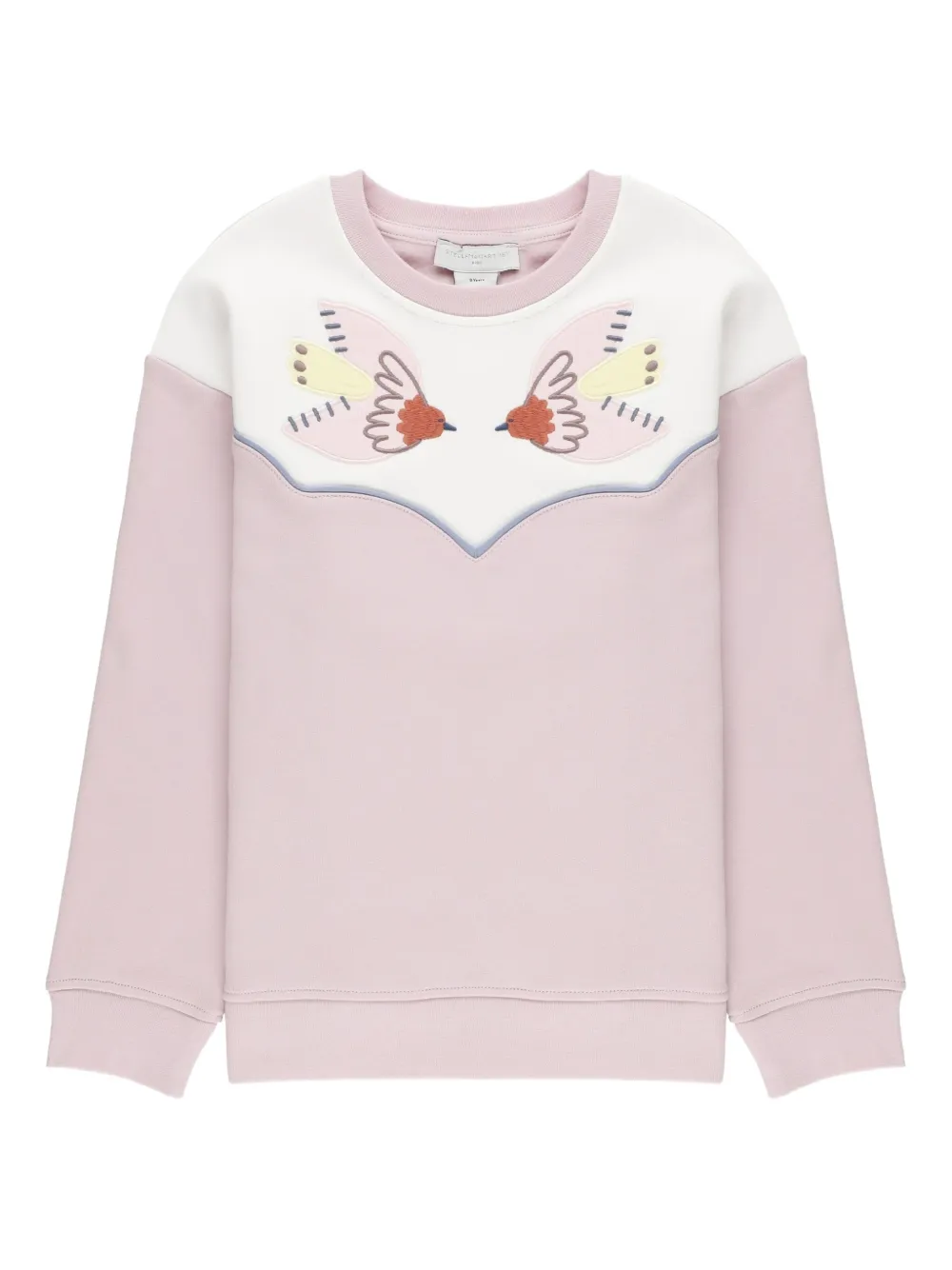 Stella McCartney Kids bird-embroidered sweatshirt | Pink | Image 1