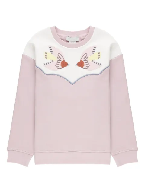 Stella McCartney Kids bird-embroidered sweatshirt