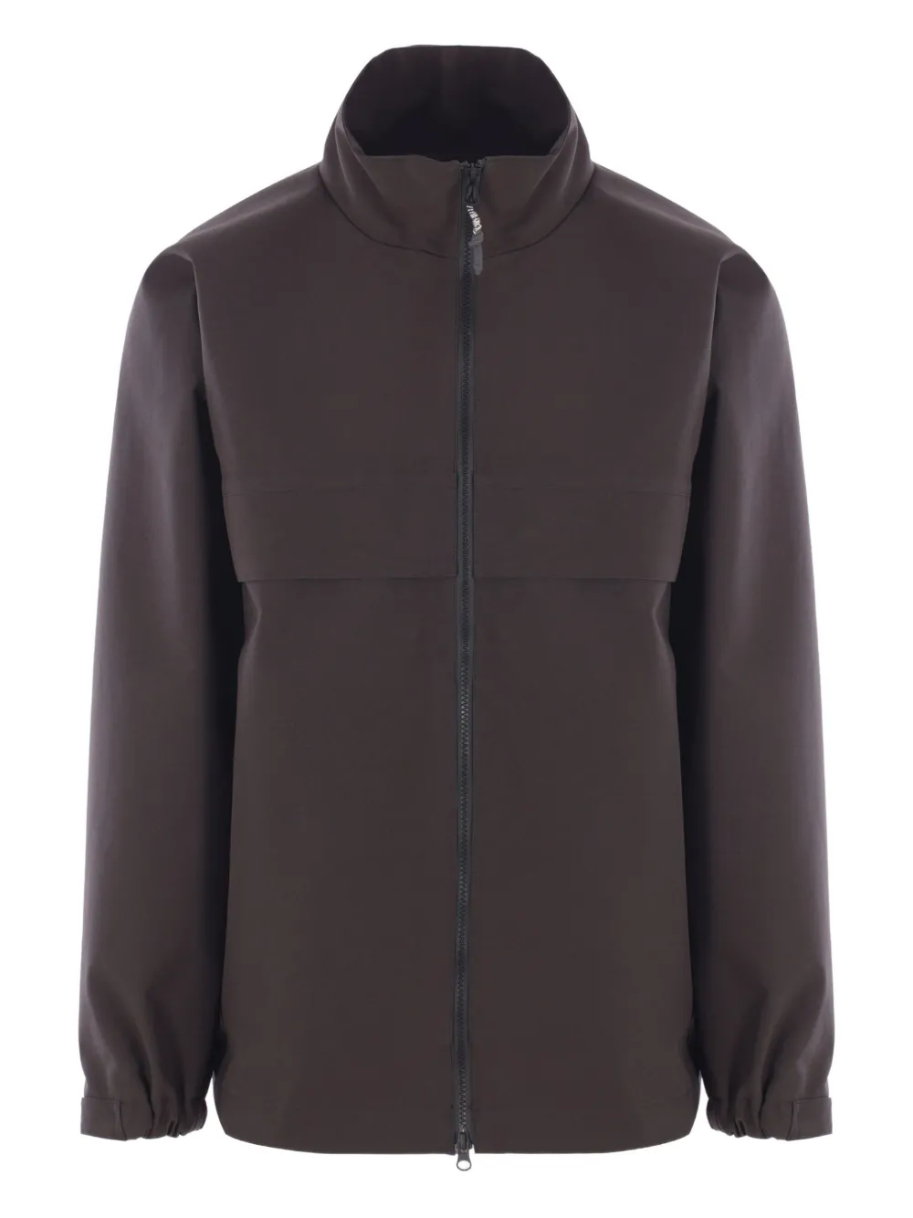 GR10K high-collar double-slider zip windbreaker Grijs