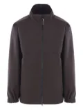 GR10K high-collar double-slider zip windbreaker - Grey