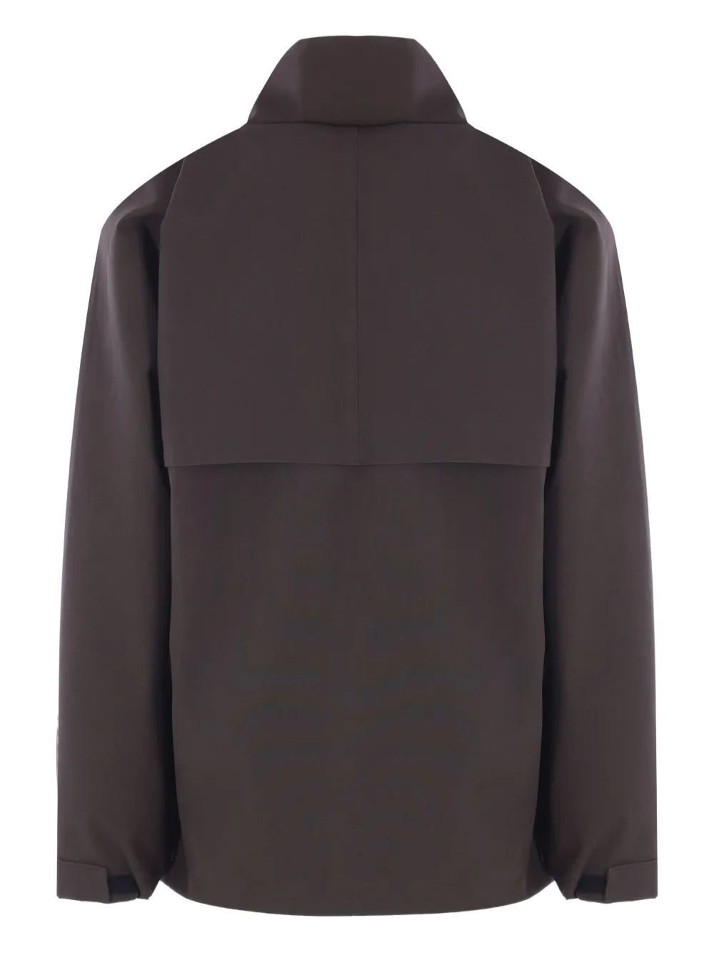 GR10K high-collar double-slider zip windbreaker Grijs