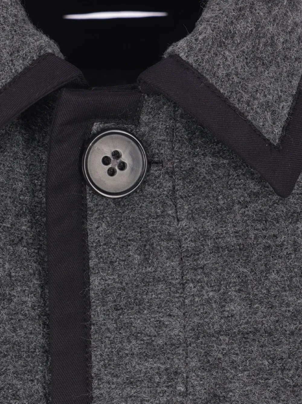 Diomene Boiled Wool Contrast-piping Jacket In Gray