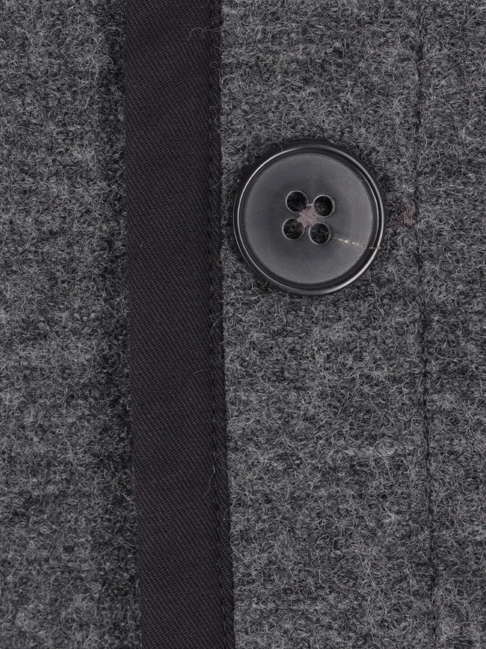 Diomene Boiled Wool Contrast-piping Jacket In Gray