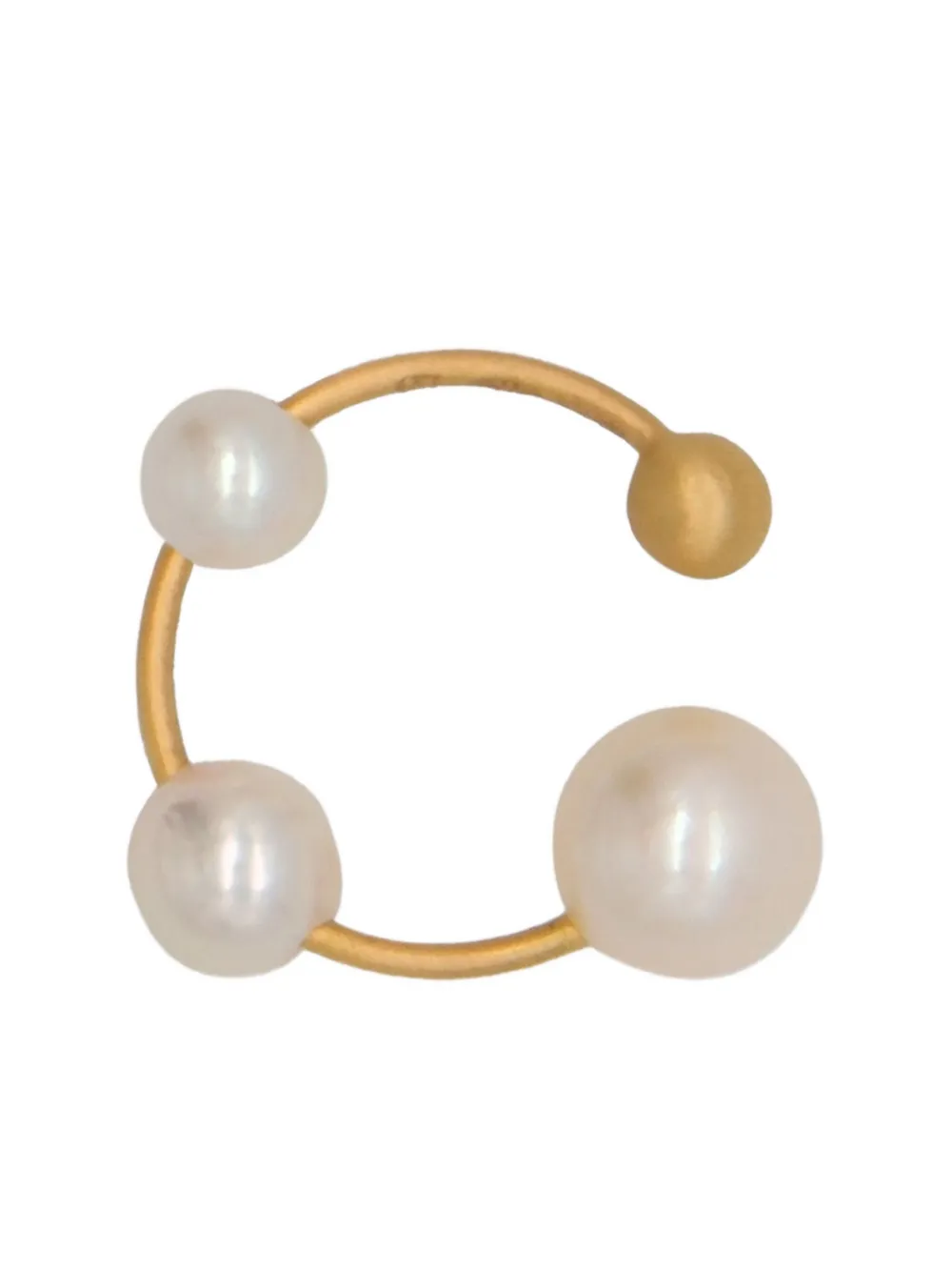 Lia Di Gregorio 18K yellow gold pearl-embellished ear cuff - Oro
